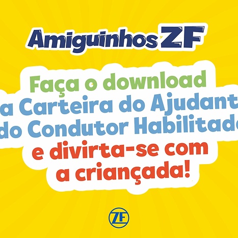 Amiguinhos ZF: Carteira do ajudante do condutor habilitado