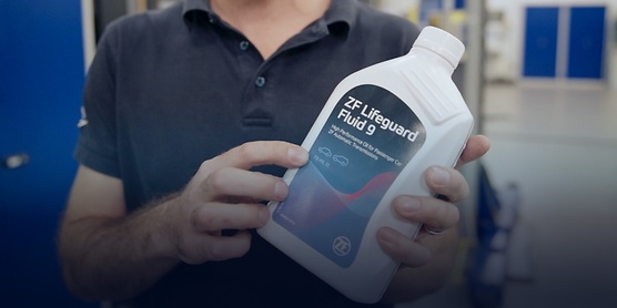 Philipp presents a ZF LifeguardFluid bottle