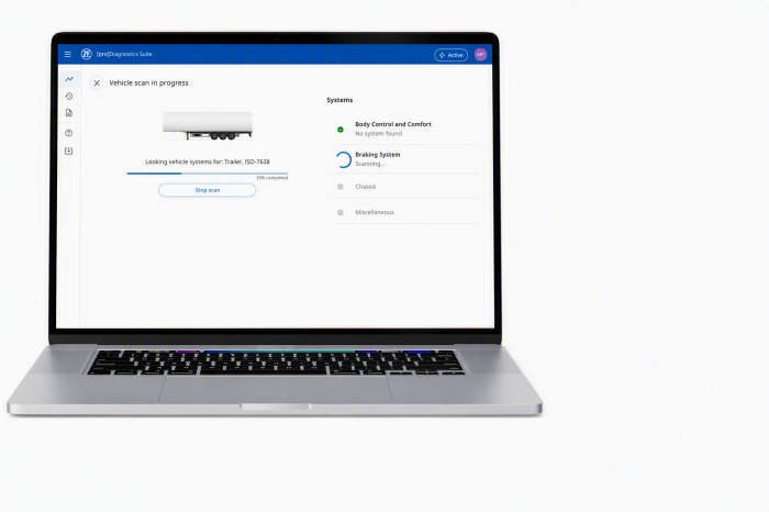 Imagem do ZF [pro] Diagnostics Suite em um tablet e em um laptop