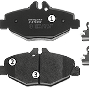 brake pads with numbers for manual